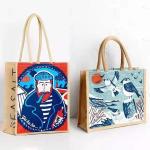 12colors Printing Waterproof Burlap Tote Bag Hemp Material