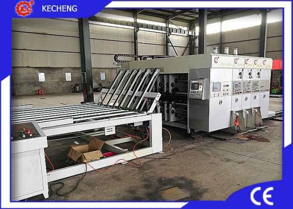 High Speed Flexographic Box Printing Machine 3 Color 1 - 12mm Cardboard