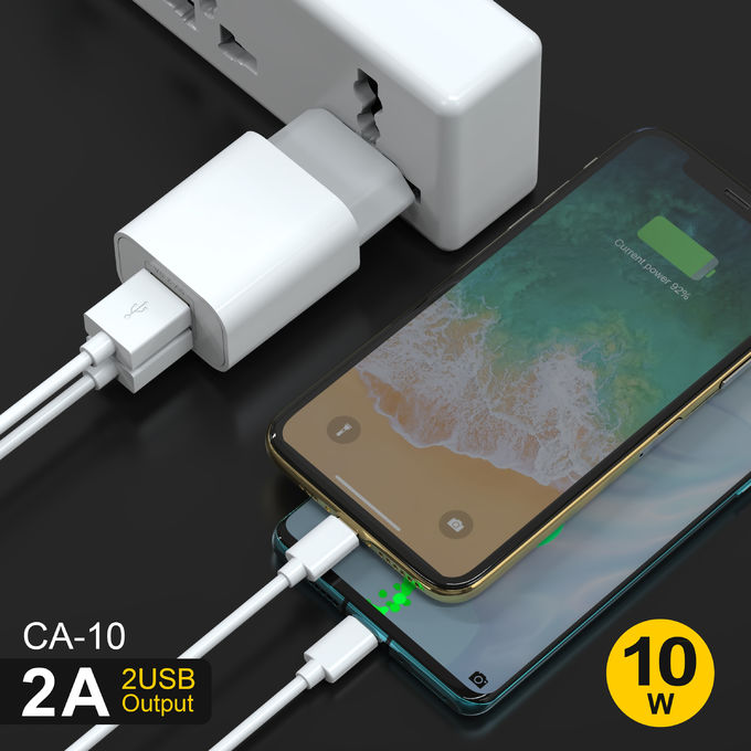 PC Fireproof European USB Wall Charger 100VAC Travel Power Adapter
