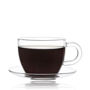 Wholesale High Quality Clear Transparent Coffee Set Coffee Mug Plate Set from china suppliers