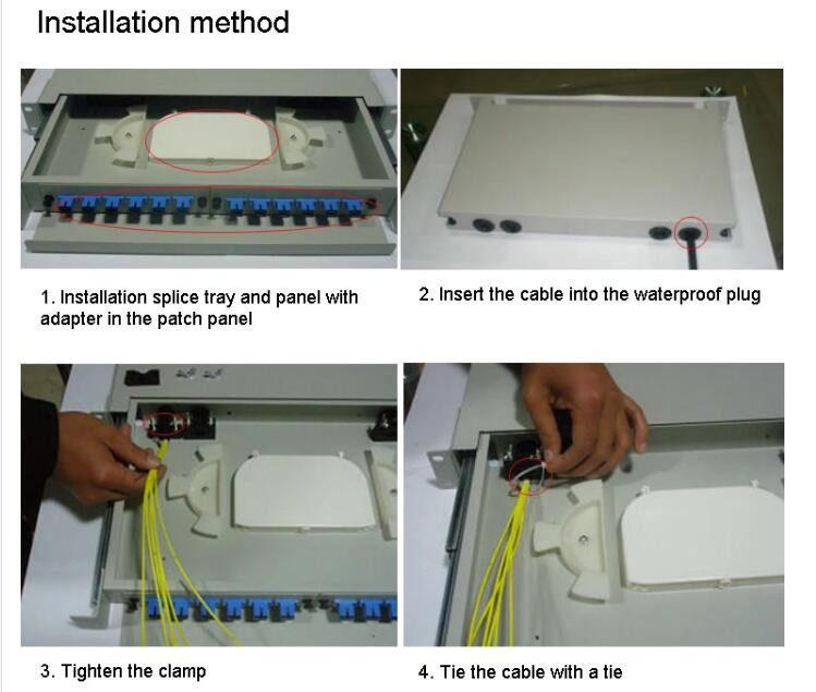 0.9mm 144 Core 72 Port Patch Panel 19 Inch Optical Odf