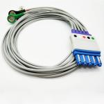 90cm Durable HP 5 Leads snap ECG Cables And Leadwires Customized Design OEM /