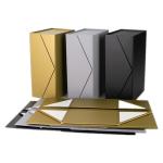 Customized Collapsible Gift Box Orange Cardboard Treat Boxes With Magnetic