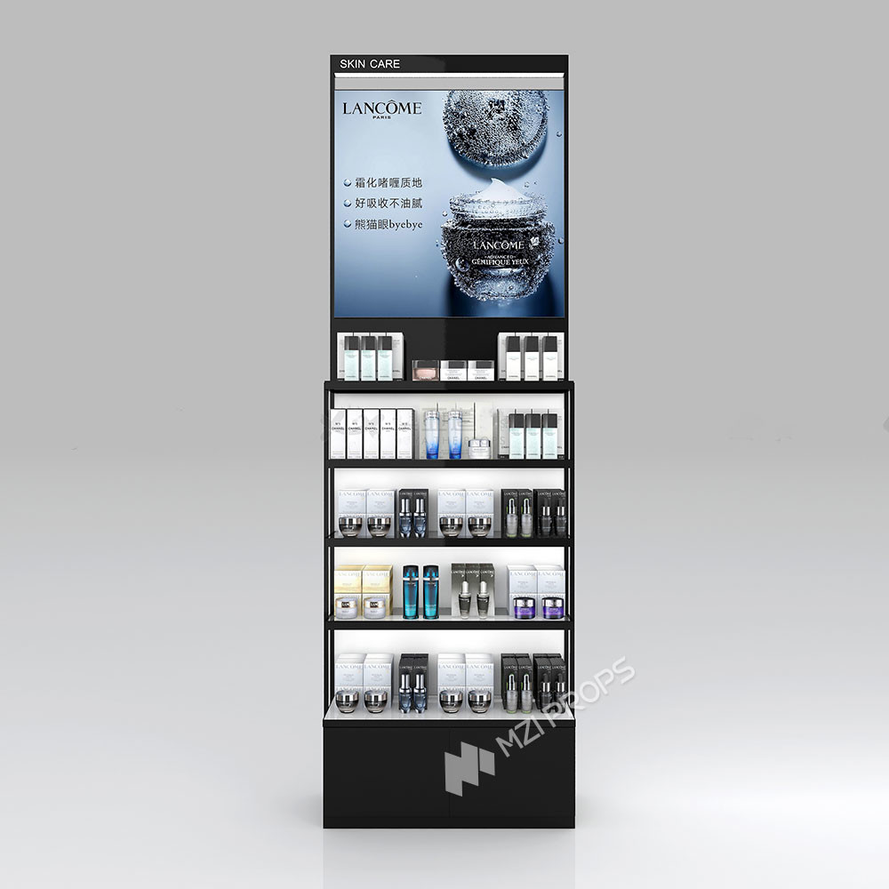 KLNS-R3 Multiple Levels of Display Space Skincare Display Cabinet with Soft Film Light Box