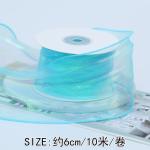 40mm Polyester Organza Ribbon With Satin Edge Shinny Pink Organza Ribbon