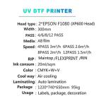 AB Film Media Digital UV Printing Machine With CMYK W＋Ｖ Ink Color