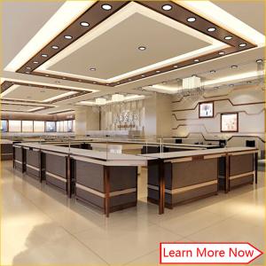 Wholesale Elegant 3d rendering customized glass jewellery shop counter design from china suppliers