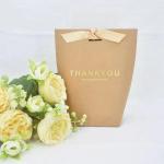 cardboard Thank You Paper Bags Gravure printing For Small Business