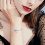 925 Sterling Silver Bracelet Nautical Starfish Beach Marine Life Charm Anklet