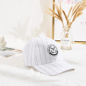 Wholesale Stripe 6 Panel Embroidered Baseball Caps With Back Closure from china suppliers