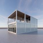 16ft 20ft Portable Site Office Container 4 Bedroom Collapsible Flat Pack House
