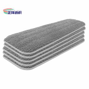 Wholesale Sponge Layer Microfiber Wet Mop Head 5.5&quot;X16&quot; Velcro System Grey Mop Head from china suppliers