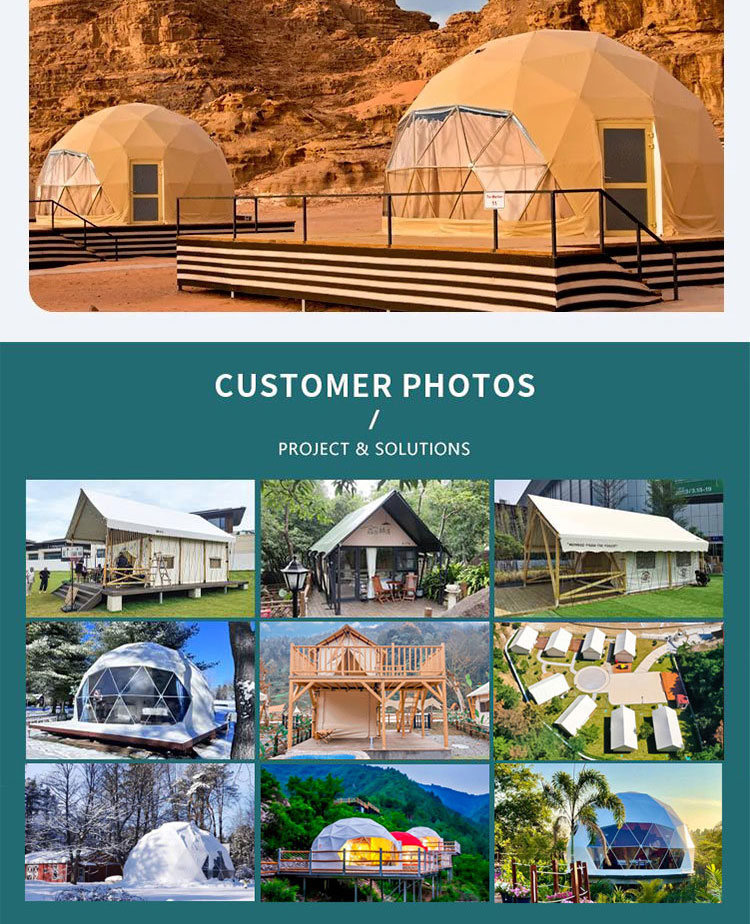 Prefab Inflatable Dome Tent Hotel Decoration Transparent Geodesic