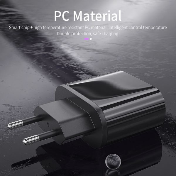 Essager 2021 Shining LED Display 3A Fast Charger USB Type Charger Cable USB PD QC3.0 Mobile Phone Charger