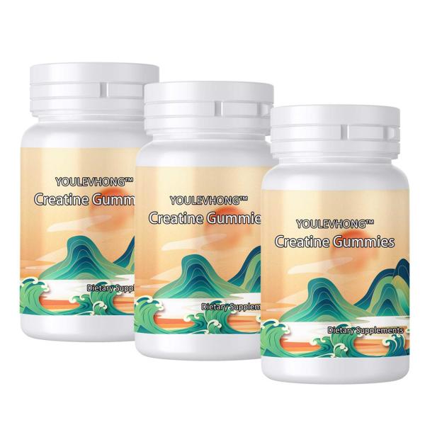Natural Fruit Flavored Vegetarian Creatine Gummies Sugar Free Gluten Free