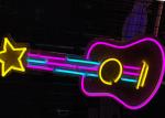 200cm 12VDC Guitar Led Neon Sign For Tavern Background Wall
