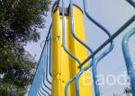 Triangle Bended Pvc Coated Welded Wire Fencing Panels With Steel Post / Powder
