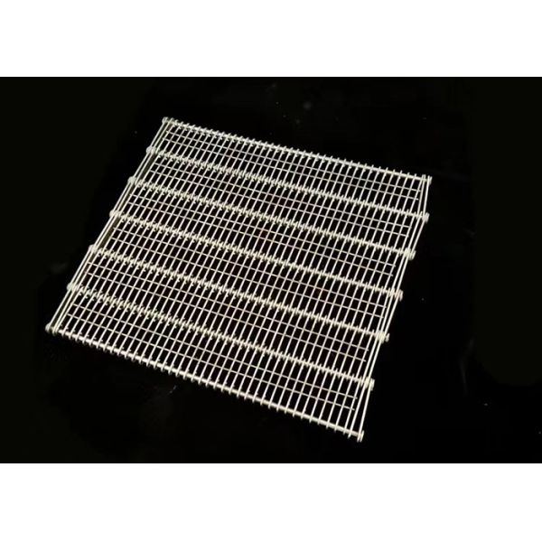 Ss 201 304 Stainless Steel Wire Mesh Belt Flex Wire Ring Eye Link With Chain