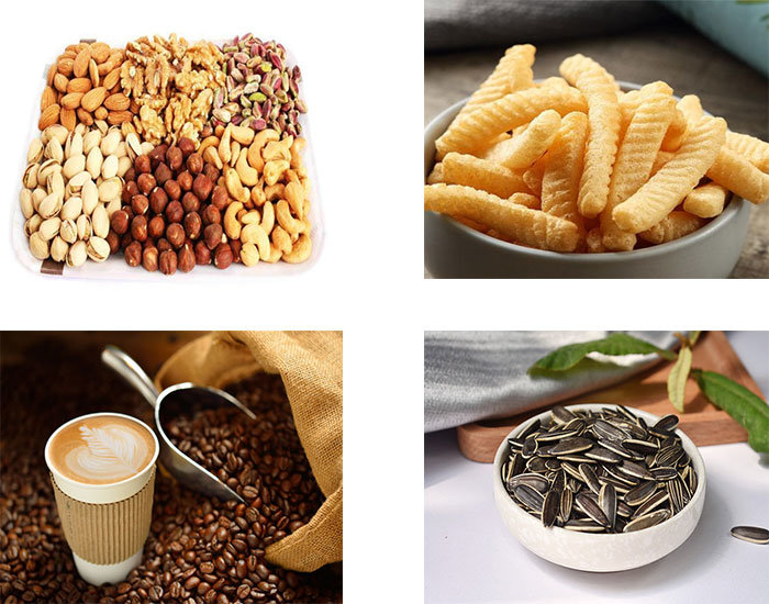 Automatic Snack Packaging Machine 4heads Electronic Scales Packing Machine Suitable for Packing Puffed /Food/Candy/Nuts/Screws/Tea