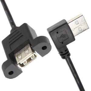 Wholesale Screw Locking Male to Female Panel Mount USB Extension Cable from china suppliers