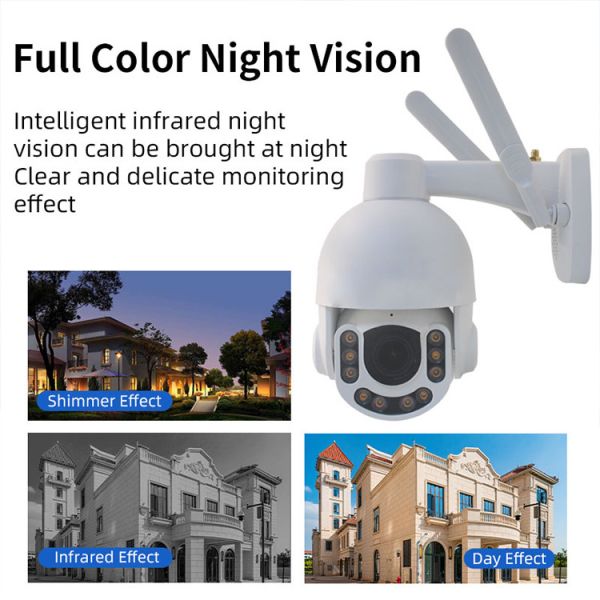 4K FHD 5X Zoom IP66 Wifi PTZ Camera White Color With Auto Tacking