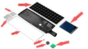 Wholesale 7500lm 10-80w Ip66 170lm/W Monocrystal Silicon Panel Light from china suppliers