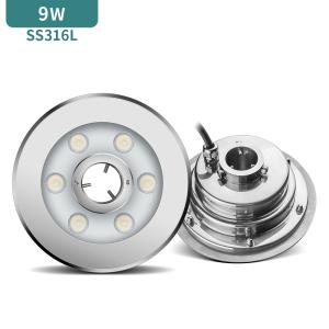 Wholesale 9W 24V IP68 Led Underwater Fountain Lights Monochromatic 750LM from china suppliers