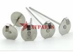 Galvanized Steel Or SS304 2-1 / 2" Building Insulation Lacing Pins With Washers
