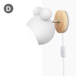 Modern Art Decor Creative Design Mick Mouse Lampshades Bedroom Bed sides plug in