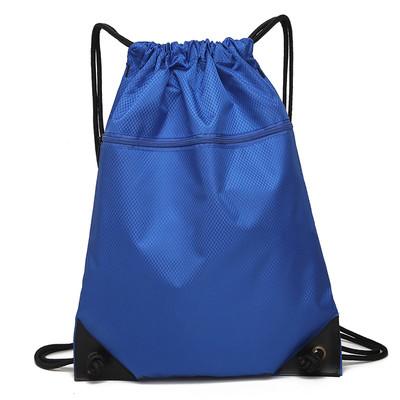 Eco Friendly Outdoor Waterproof Bag / Drawstring Backpack With Front Zipper