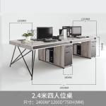 Solid Wood Industrial Style Office Staff Desk with Customized Colors and Mail
