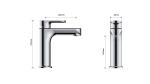 Simple Art Single Handle Brass Taps Bathroom Sink Faucet Modern