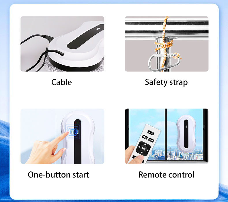 Dongguan Huidi Motor Brushless Ultra Thin Dual Spray Glass Window Vacuum Cleaner Robot