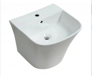 Wholesale Lavatory Ceramic Sanitary Ware , Wall Hung Mounted Wash Hand Basin For Hotel from china suppliers
