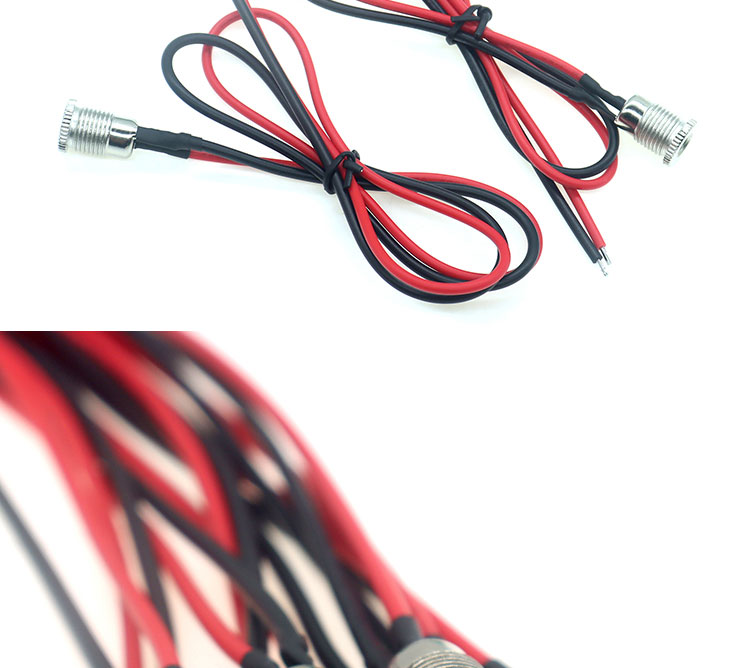 18AWG 10A Metal Threaded Female Socket Mount DC099 5.5x2.1mm 5.5x2.5mm Panel Mount Connector Pigtail DC Power Jack Cable