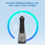 Cordless Rechargeable Water Flosser with 6 Jet Tips IPX7 Portable Dental