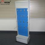 Customized Free Standing Slatwall Display Stands With Storage In Wood Metal