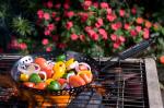 Non Stick Round Shape BBQ Tools Roasting Pan Rust Resistant Grill Basket
