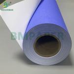 80gsm Purplish Blue Digital Paper CAD Plotter Rolls One side White 610mm X 50m