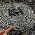 2.8mm~1.8mm Prison Barb Wire Fence Hot Dipped Galvanized Barbed Wire anti