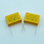Heatproof Pitch 22.5mm X2 Safety Capacitor Fire Retardant Yellow Color