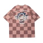 Plus Size Big Tall T Shirt Heavyweight Custom Logo Plaid Oversized Cotton