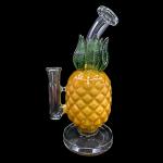 Creative Handmade Green Yellow Glass Water Bongs 6mm Thickness