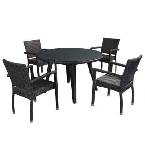 Wholesale Black 1.2mm Thickness Aluminum Tube Outdoor Table Chairs from china suppliers