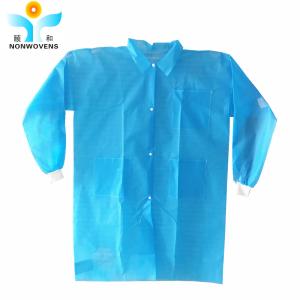Wholesale Breathable Disposable Lab Coats with pockets 16gsm-60gsm from china suppliers