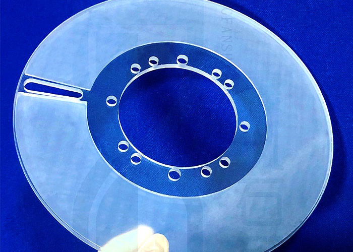 40/60 Customized Cnc Machining Fused Quartz Plate With Hole