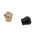 Four Sided Diamond Shaped Zamak Perfume Caps , Small Perfume Bottle Tops