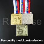 Custom gold silver run medal,personalized Antique bronze honor runner sport