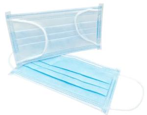 Wholesale Blue 3 Ply Disposable Mask , Earloop Medical Mask Good Breathability from china suppliers