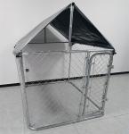 Galvanized Chain link wire mesh with waterproof canopy dog cage